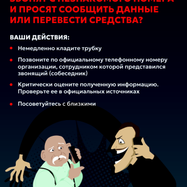 Будьте бдительны! Остерегайтесь телефонных мошенников!