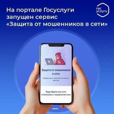 На Госуслугах запущен сервис «Защита от мошенников в сети»